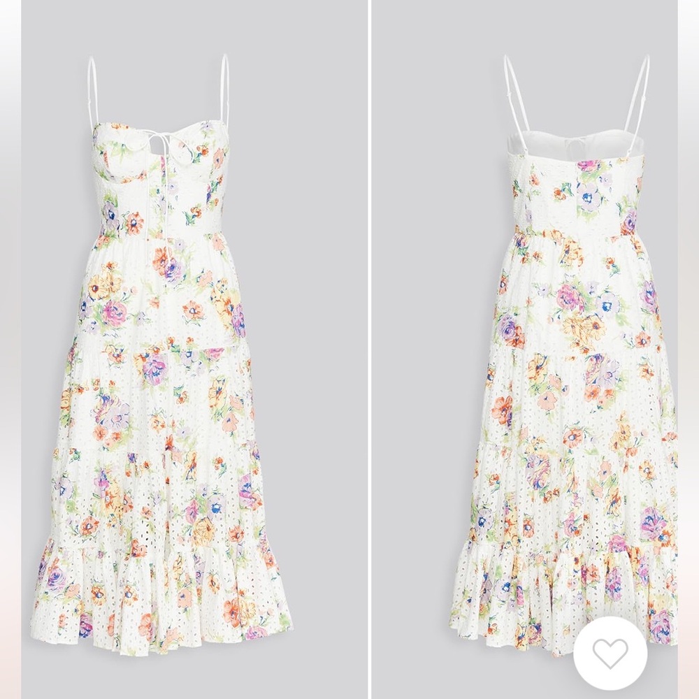 WAYF Timber Tiered Buster Midi Dress Size XS